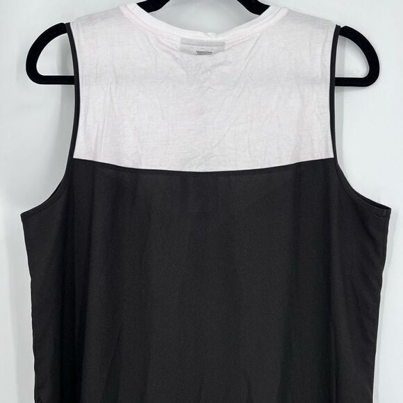 NWT DKNY Mixed-Media Midi Dress medium Lace Colorblock black white party - Picture 10 of 16